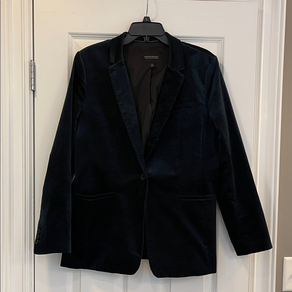 Dark Teal Velvet Blazer